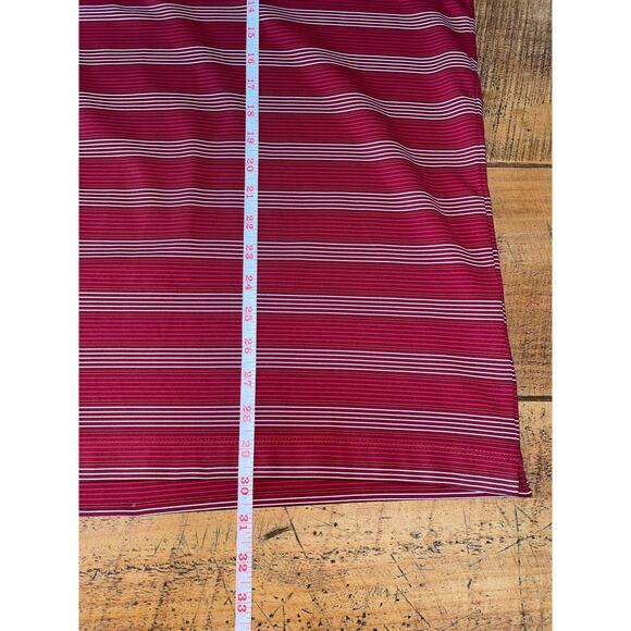 Mens Nike Golf Dri Fit UV Y2K Red Striped Short Sleeve Polo Performance Shirt XL - Picture 7 of 8